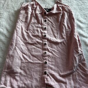 Lulu's Blush Button-Front Mini Dress